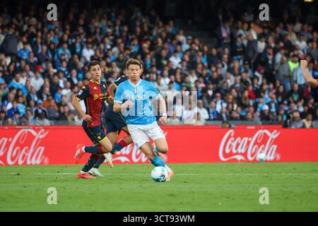 Neapel, Kampanien, ITALIEN. Oktober 2025. Scott McTominay vom SSC Napoli während des Fußballspiels der italienischen Serie A 2025/26 zwischen dem SSC Napoli und Genua am 5. Oktober 2025 im Diego Armando Maradona Stadium in Neapel.Bild: (Foto: © Fabio Sasso/ZUMA Press Wire) NUR REDAKTIONELLE VERWENDUNG! Nicht für kommerzielle ZWECKE! Quelle: ZUMA Press, Inc./Alamy Live News Stockfoto