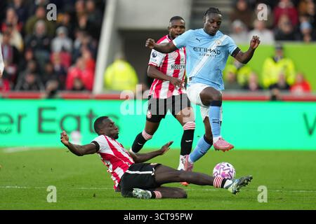 Während des Premier League-Spiels Brentford gegen Manchester City im Gtech Community Stadium, London, Großbritannien, 5. Oktober 2025 (Foto: Harvey Murphy/News Images) Stockfoto