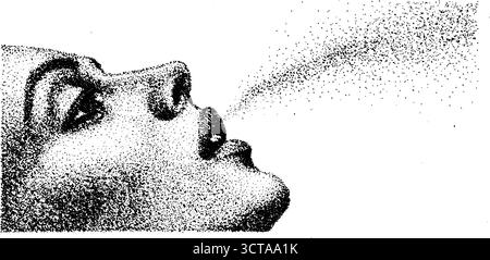 Ausdrucksstarkes Dotwork-Design mit dynamischer Textur und Stipple-Effekt für kreatives Design. Stock Vektor