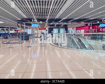 Am internationalen Flughafen Fiumicino. Rom, Italien Stockfoto