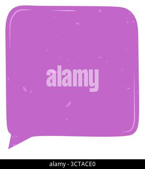 Handgezeichneter Rough Chat Sticker Box Stock Vektor