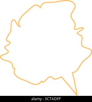 Wellige, Handgezeichnete Sprechblase Stock Vektor