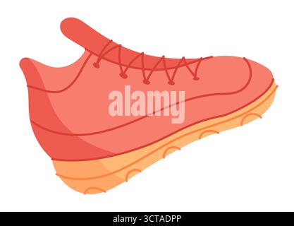 Flaches Sport Sneaker-Aufkleberdesign Stock Vektor