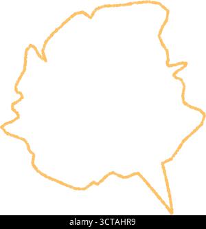 Handgezeichnete Sprech-Bubble Mit Wellenförmiger Kreide Stock Vektor