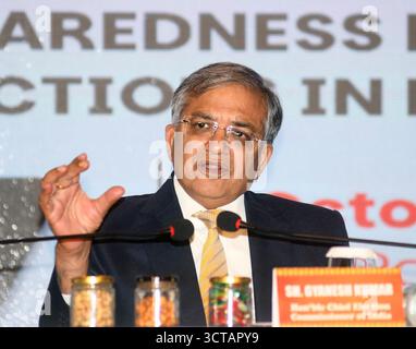 Patna, Indien. Oktober 2025. PATNA, INDIEN - 5. OKTOBER: Der indische Wahlkommissar Gyanesh Kumar hält eine Pressekonferenz im Hotel Taj am 5. Oktober 2025 in Patna, Indien. (Foto: Santosh Kumar/Hindustan Times/SIPA USA) Credit: SIPA USA/Alamy Live News Stockfoto