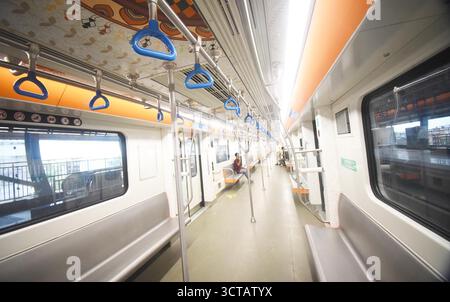 Patna, Indien. Oktober 2025. PATNA, INDIEN - 5. OKTOBER: Letzte Vorbereitung der Patna Metro Rail am 5. Oktober 2025 in Patna, Indien. (Foto: Santosh Kumar/Hindustan Times/SIPA USA) Credit: SIPA USA/Alamy Live News Stockfoto
