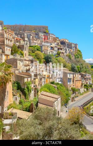 Blick auf die historische Stadt, Ragusa Ibla, Provinz Ragusa, Sizilien, Italien Stockfoto