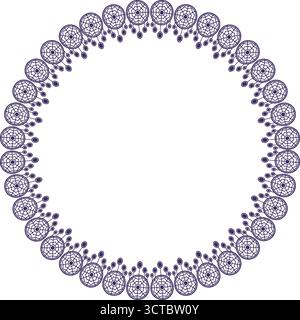 Rahmen für Traumfänger. Handgezeichnete Doodle-Amulette zum Schutz des Schlafes. Einfache leere Rahmenbox. Handgezeichnete Vektorgrafik Stock Vektor