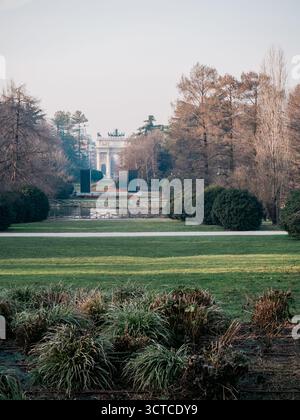 Metropolitan Central Park an einem kalten Winterabend Stockfoto