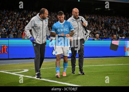 5. Oktober 2025, Diego Armando Maradona Stadium, Neapel, Italien; Serie A Enilive Football Match; Neapel gegen Genua; Matteo Politano vom SSC Neapel Stockfoto