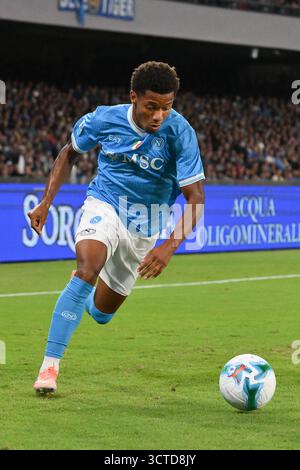 5. Oktober 2025, Diego Armando Maradona Stadium, Neapel, Italien; Serie A Enilive Football Match; Neapel gegen Genua; David NERES vom SSC Neapel Stockfoto