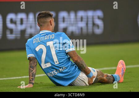 5. Oktober 2025, Diego Armando Maradona Stadium, Neapel, Italien; Serie A Enilive Football Match; Neapel gegen Genua; Matteo Politano vom SSC Neapel Stockfoto