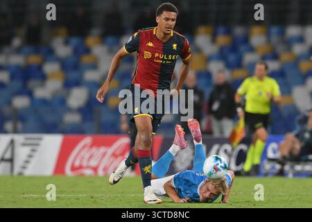 5. Oktober 2025, Diego Armando Maradona Stadium, Neapel, Italien; Serie A Enilive Football Match; Neapel gegen Genua; Rasmus Hojlund vom SSC Neapel Stockfoto