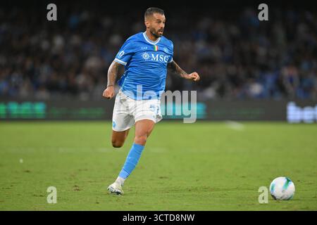 5. Oktober 2025, Diego Armando Maradona Stadium, Neapel, Italien; Serie A Enilive Football Match; Neapel gegen Genua; Leonardo Spinazzola vom SSC Neapel Stockfoto