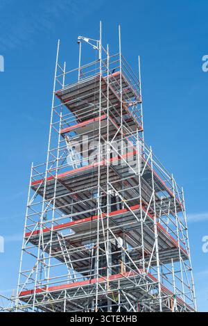 Blick auf und von de Nieuwe Kerk, am Dam-Platz, Amsterdam, Niederlande Stockfoto