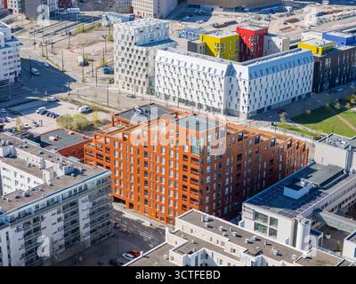 Neue Wohngebäude in Helsinki, Finnland Stockfoto