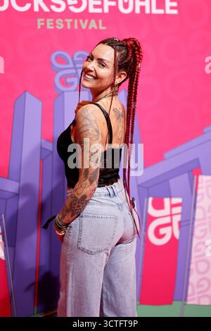 Influencerin Aline Jost bei der Vorstellung des Programms für das Glücksgefühle Festival 2026 im Cinedom. Köln, 06.10.2025 NRW Deutschland *** Influencer Aline Jost bei der Programmvorstellung des Glücksgefühle Festivals 2026 im Cinedom Köln, 06 10 2025 NRW Deutschland Copyright: XChristophxHardtx Stockfoto