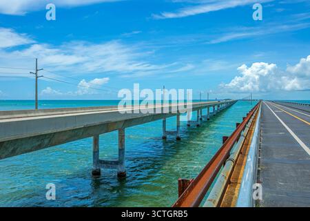 Seven Mile Bridge in den Florida Keys Stockfoto