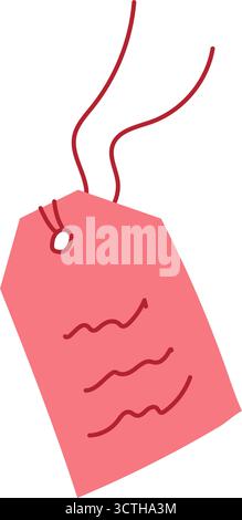 Niedlicher Rosafarbener Geschenkanhänger Stock Vektor