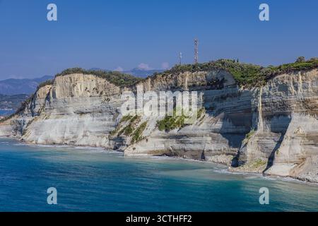 Blick vom Kap Drastis an der Nordwestspitze der Insel Korfu, Griechenland Stockfoto