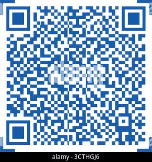 QR-Code-Symbol Vektor – transparenter Hintergrund, scanbares Scan-Me-Symbol Stock Vektor