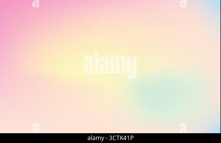Abstrakter farbenfroher Hintergrund mit Kreisen-traumhaften Pastell-Farbverlauf Hintergrund in weichen Rosa-, Gelb- und Aquatönen Stock Vektor