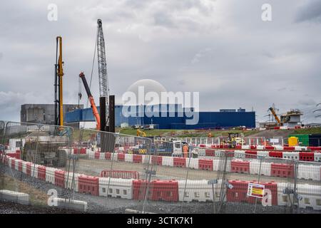Bauarbeiten am Kernkraftwerk sizewell C, sizewell, suffolk, england Stockfoto