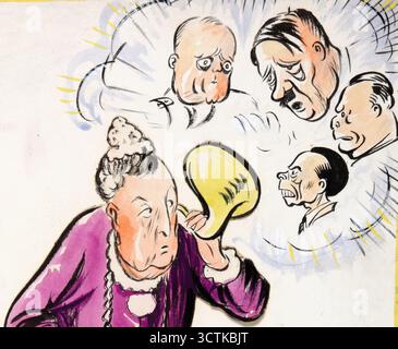 "Achten Sie nicht auf Gerüchte - offizielle Nachrichten werden frei veröffentlicht!", Poster aus dem Zweiten Weltkrieg, zwischen 1939 und 1946. Stockfoto