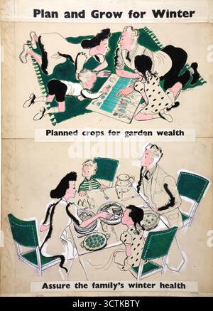 Planen und wachsen für den Winter. Planpflanzen für Gartenreichtum / sichern Sie die Wintergesundheit der Familie', Poster des Zweiten Weltkriegs, zwischen 1939 und 1946. Stockfoto