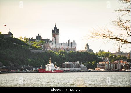 Chateau Frontenac aus levis City Stockfoto