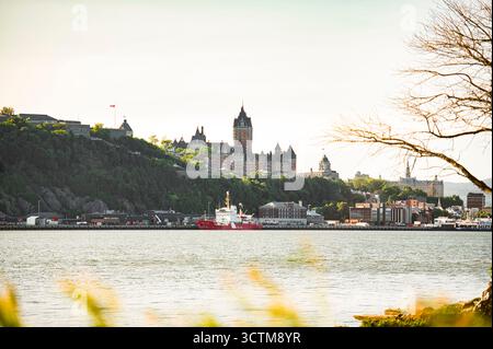Chateau Frontenac aus levis City Stockfoto