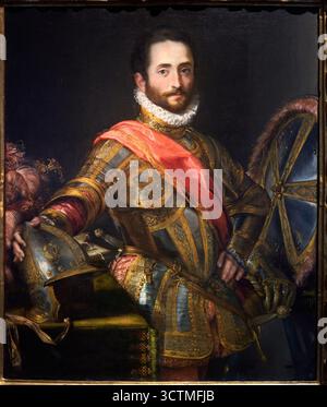 Porträt von Francesco Maria II della Rovere, 1572, Öl auf Leinwand, FEDERICO BAROCCI, Uffizien Galerie, Galeria degli Uffizien, Florenz, Florenz, Toskana, Italien. Stockfoto