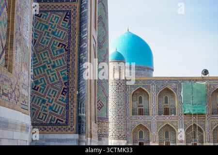 Architektonisches Meisterwerk auf dem Registan-Platz, Samarkand, Usbekistan Stockfoto