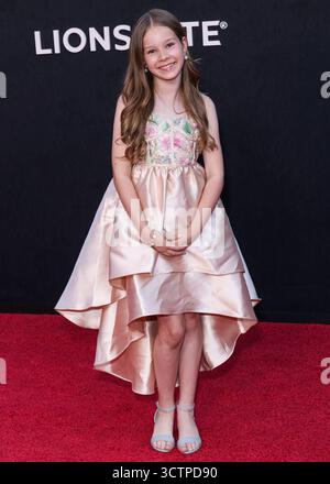 CENTURY CITY, LOS ANGELES, KALIFORNIEN, USA – 16. SEPTEMBER: Pippa Blaylock kommt zur Weltpremiere von Lionsgate's „The Strangers – Chapter 2“, die am 16. September 2025 im AMC Century City 15 in Westfield Century City in Century City, Los Angeles, Kalifornien, USA stattfindet. (Foto: Xavier Collin/Image Press Agency) Stockfoto