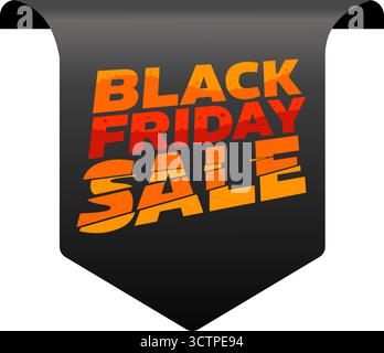 Black friday Sale Band, Aufkleber, Banner, Tag - Vektor Illustration Stock Vektor