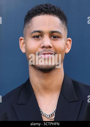 BEVERLY HILLS, LOS ANGELES, KALIFORNIEN, USA - 13. SEPTEMBER: Rhenzy Feliz kommt in Warner Bros. An Die 77. Primetime Emmy Awards-Nominees Celebration der Television Group fand am 13. September 2025 in Beverly Hills, Los Angeles, Kalifornien, statt. (Foto: Xavier Collin/Image Press Agency) Stockfoto