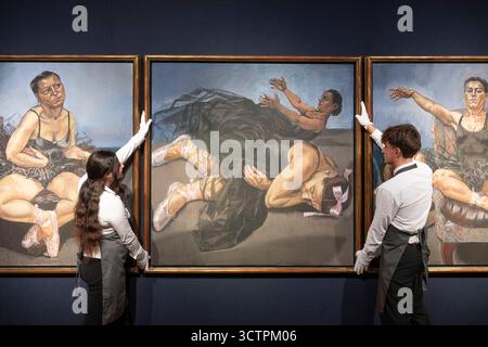 Christie's, London, Großbritannien. Oktober 2025. Der 20./21. Jahrhundert London Evening Sale findet am 15. Oktober statt. Zu den Höhepunkten zählen: Paula Rego (1935-2022), tanzende Strauße aus Walt Disneys „Fantasia“, 1995, geschätzte £ 3.000.000 - 5.000.000. Quelle: Malcolm Park/Alamy Live News Stockfoto