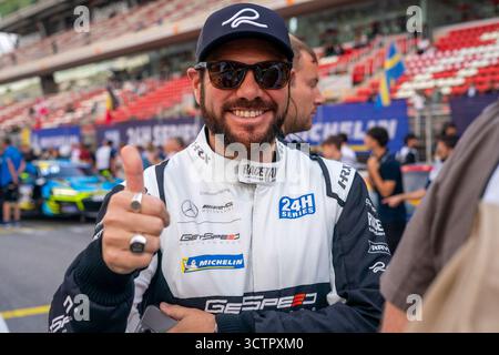 Andres Latorre von GetSpeed Racing auf der Startaufstellung während des 26. Michelin 24H BARCELONA 2025, Circuit de Barcelona-Catalunya, Montmeló, Spanien Stockfoto