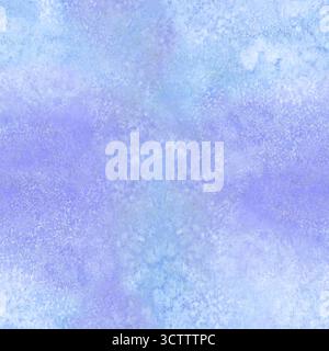 Abstrakter Aquarellhintergrund. Handgezeichnetes lilavendelfarbenes Lila fleckt und spritzt Elemente nahtlos. Aquarellfarben in Pastellfarben. Pri Stockfoto