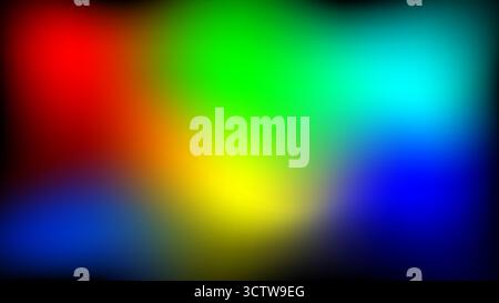 Ein lebendiger abstrakter Hintergrund mit weichen, glatten und verschwommenen Flecken in Regenbogenfarben Stock Vektor