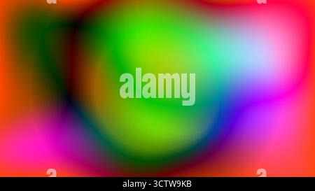 Ein faszinierender abstrakter Hintergrund mit einer lebendigen, stark verschwommenen Mischung aus intensiven, psychedelischen Farben Stock Vektor