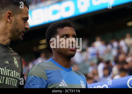 Rodrygo Porträt während des Spiels La Liga zwischen Real Sociedad und Real Madrid in Anoeta in San Sebastian Stockfoto
