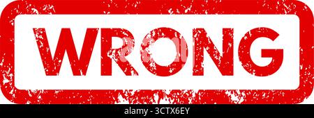 Grunge Red falsches Wort Gummistempel Vektor Stock Vektor