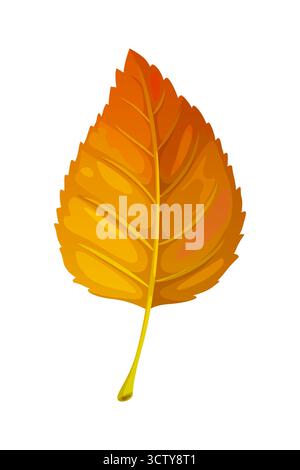Cartoon Birkenblatt in der Herbstsaison Stock Vektor