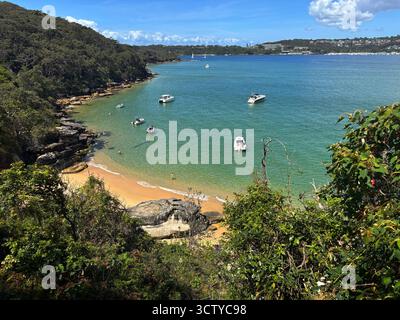 Spit to Manly Walk, Castle Rock Beach, Sydney Harbour Marine Park, NSW, Australien. Kein MR oder PR Stockfoto