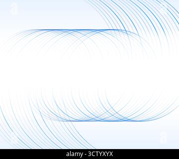 Dynamischer abstrakter Hintergrund mit sich überlappenden gekrümmten Linien. Lebendiges Design mit geometrischen Wellen, perfekt für digitale Projekte, Präsentationscover, Posterdesi Stock Vektor