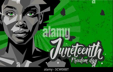Jubiläumsbanner für den Juneteenth Freedom Day Stock Vektor