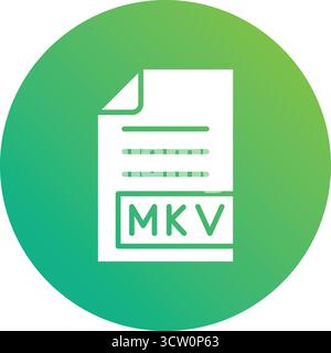 MKV-Vektorsymbol Konstruktionsabbildung Stock Vektor