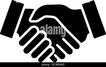 Symbol Für „Handshake Deal Agreement“ (Vereinbarung Für Handshake) Stock Vektor