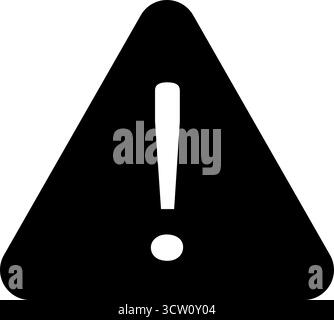 Warnung Ausrufezeichen Symbol Für Dreieck-Glyphe Stock Vektor